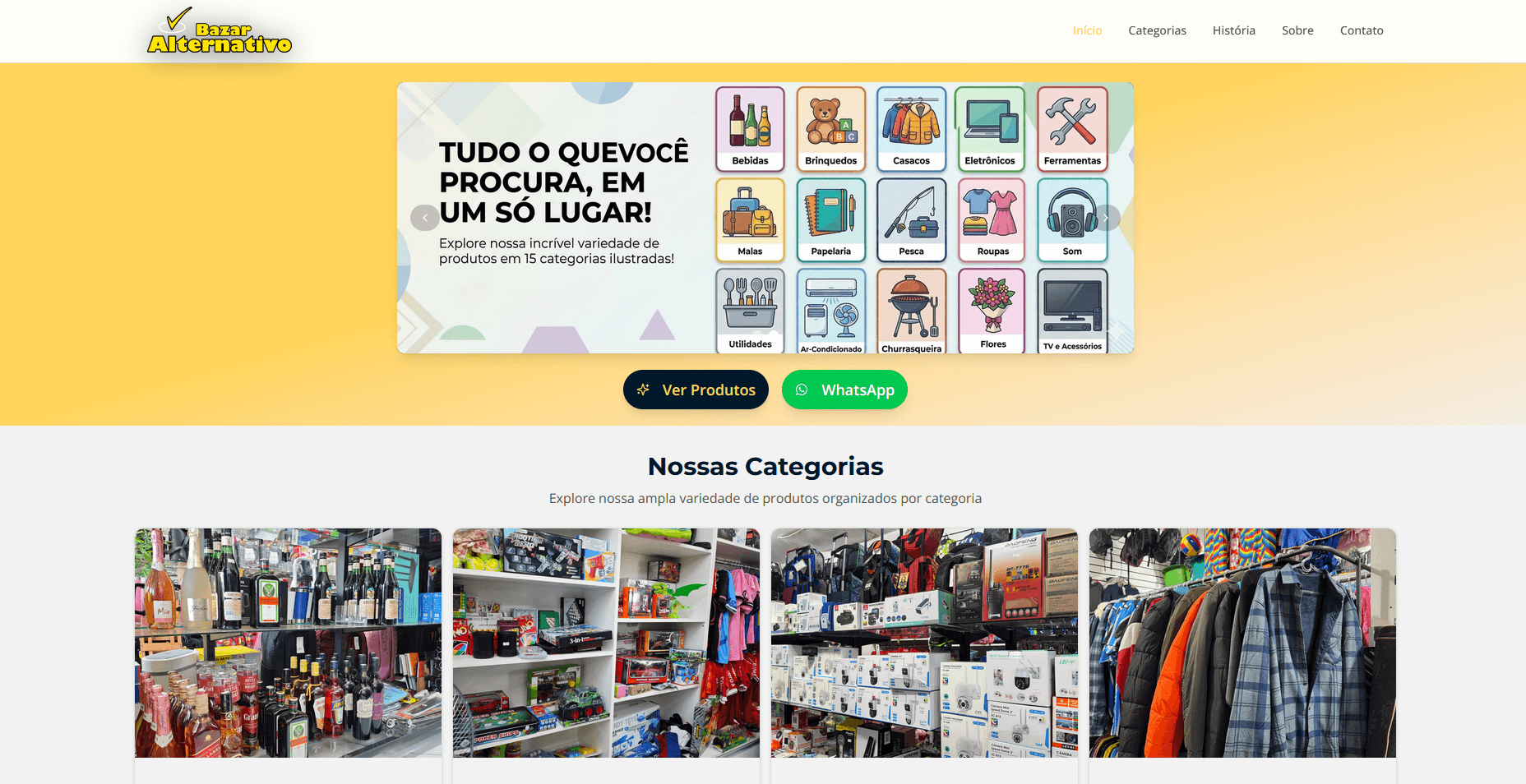 Preview: Bazar Alternativo — Presença digital